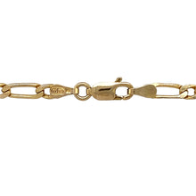 Load image into Gallery viewer, Preowned 9ct Yellow Gold 18&quot; Long and Short Figaro style Chain with the weight 9.60 grams and link width 3mm
