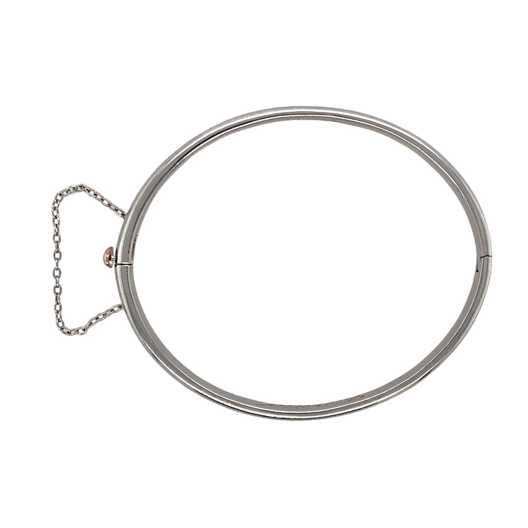 925 Silver Clogau Cariad Heart Hinge Bangle