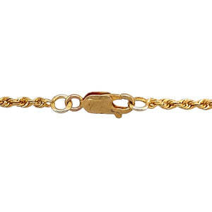 Preowned 9ct Yellow Gold 17" Rope Chain with the weight 6.80 grams and link width 2mm