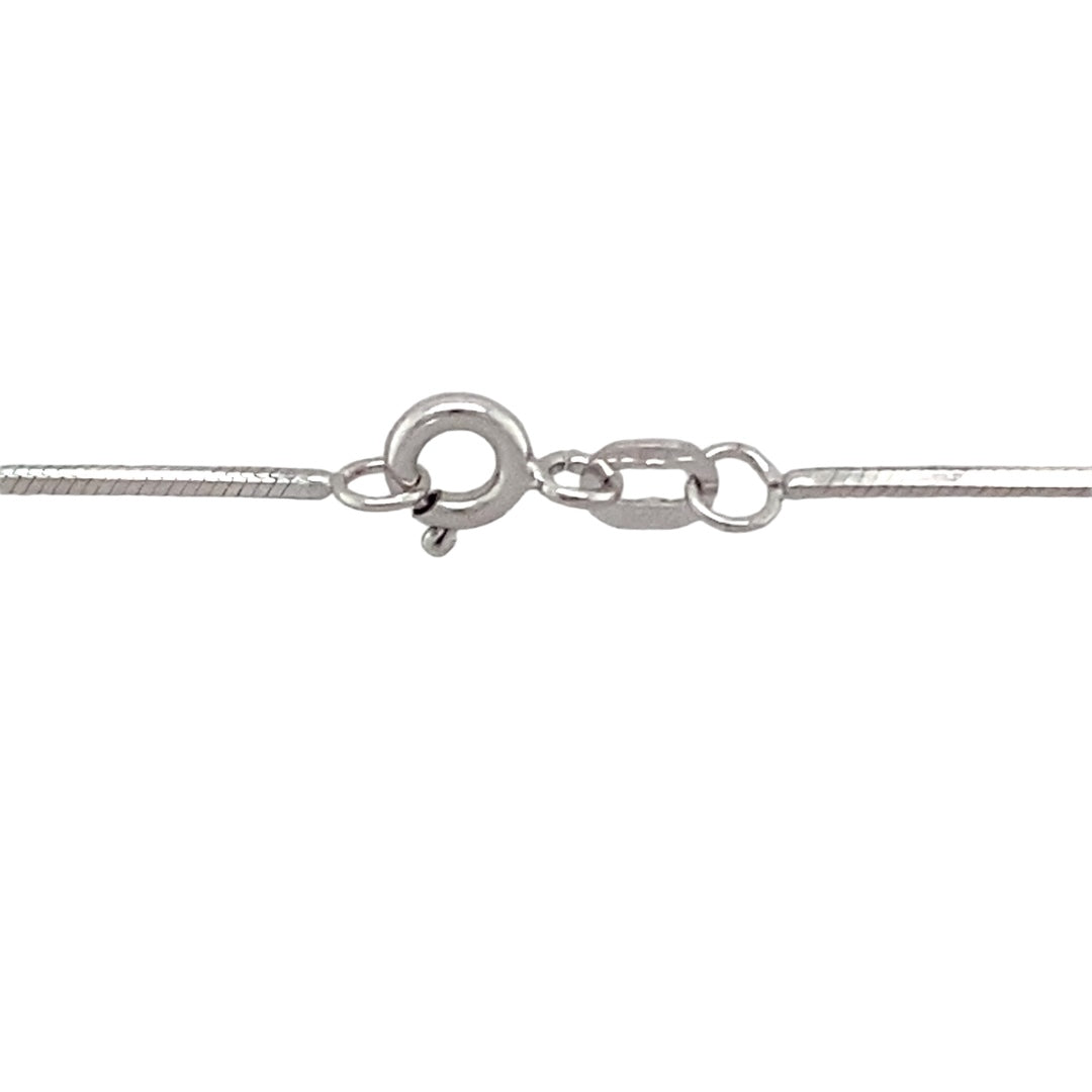 18ct White Gold & Diamond Set Cross 16" Necklace
