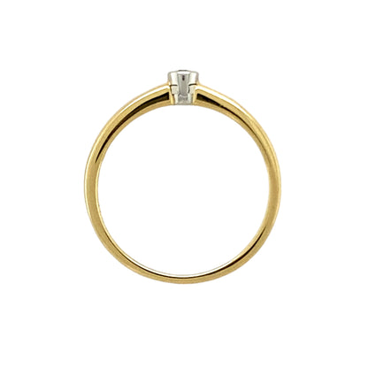 18ct Gold & Diamond Set Solitaire Ring