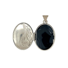 Load image into Gallery viewer, 9ct White Gold Oval Engraved Locket
