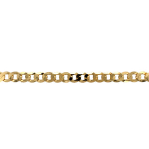 New 9ct Solid Gold 8.75" Curb Bracelet
