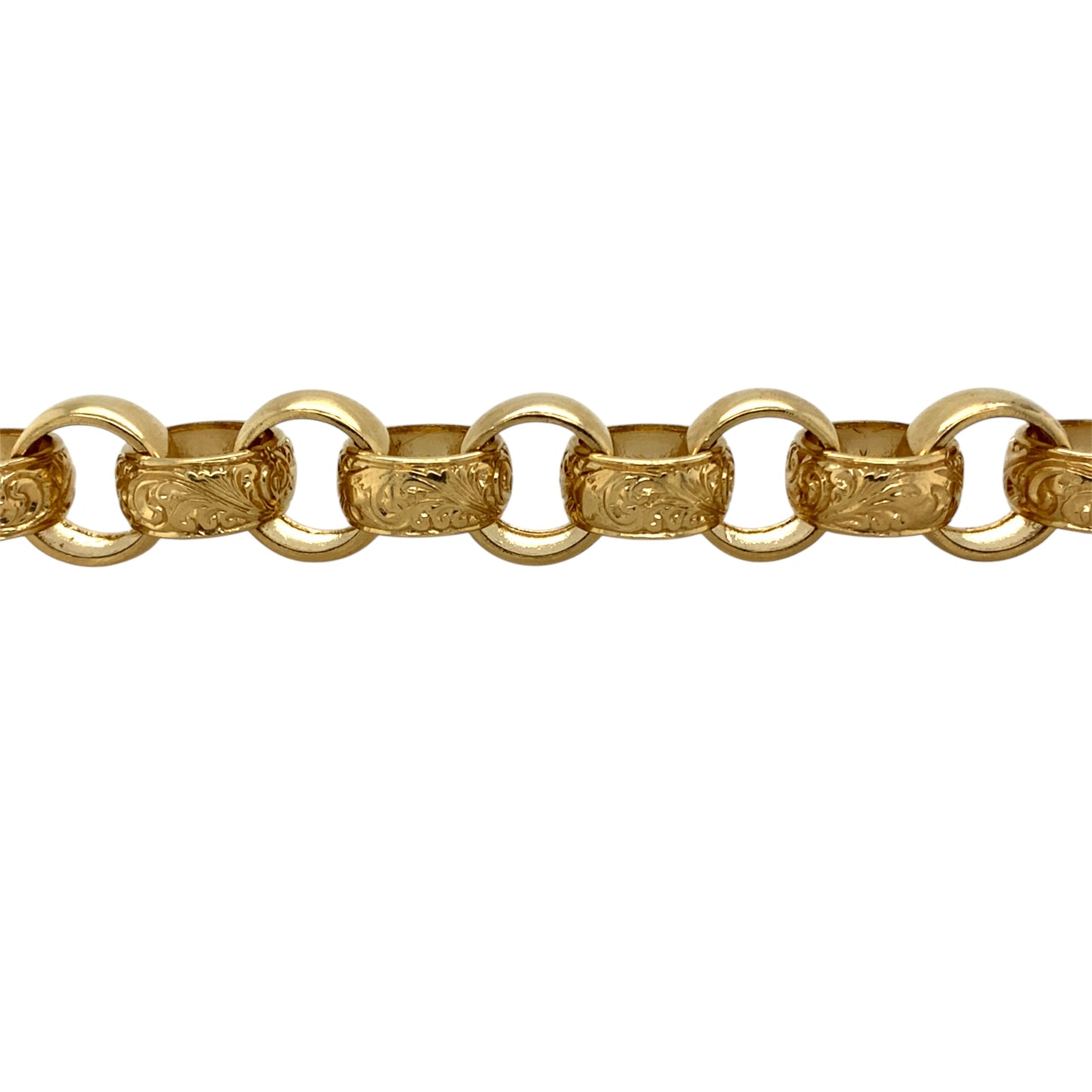 New 9ct Solid Gold 26" Patterned Belcher Chain 159 grams