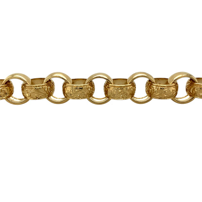 New 9ct Solid Gold 26" Patterned Belcher Chain 159 grams