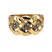 Load image into Gallery viewer, New 9ct Gold &amp; Cubic Zirconia Set Knot Ring

