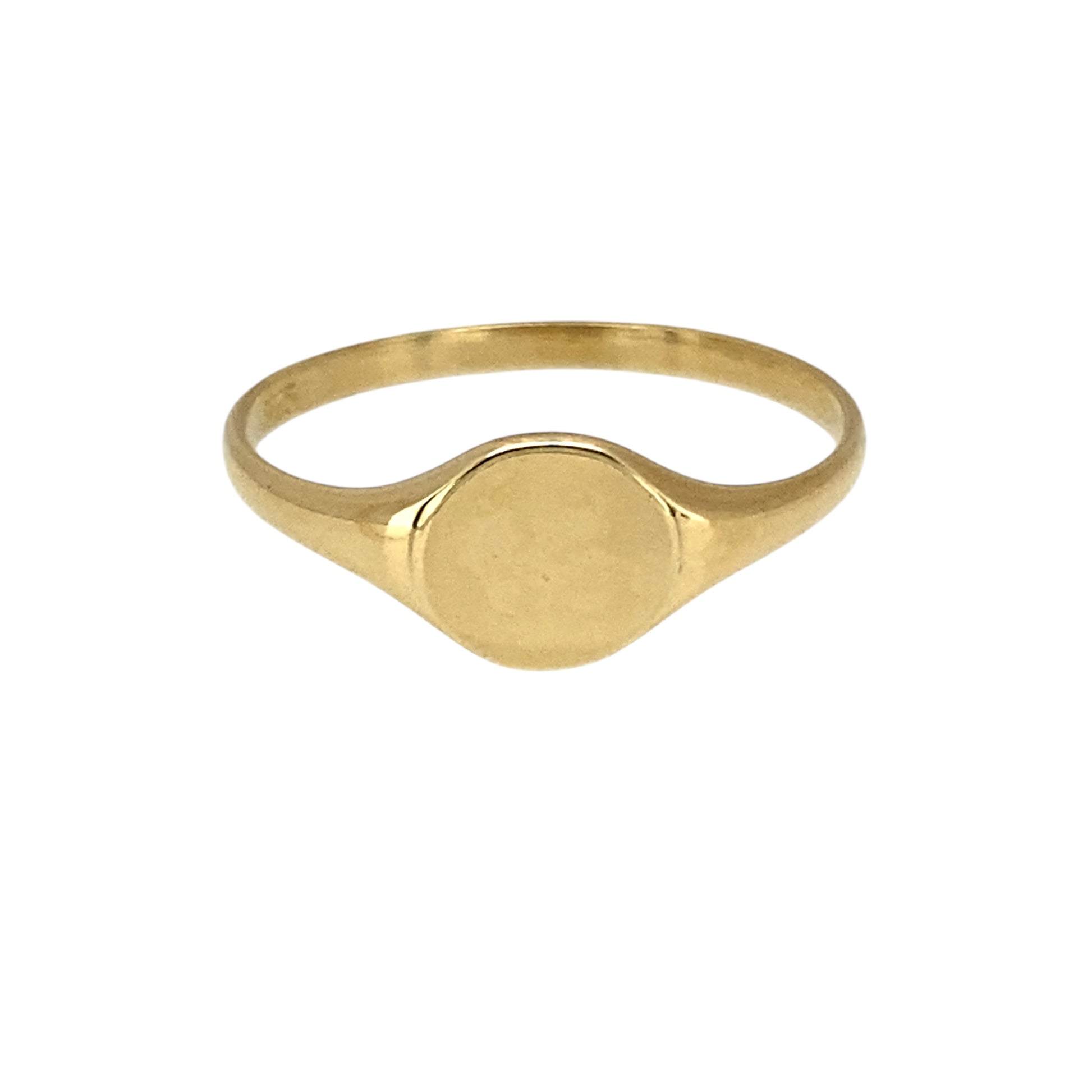 New 9ct Gold Children's Circle Signet Ring