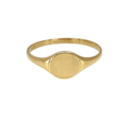 New 9ct Gold Children's Circle Signet Ring