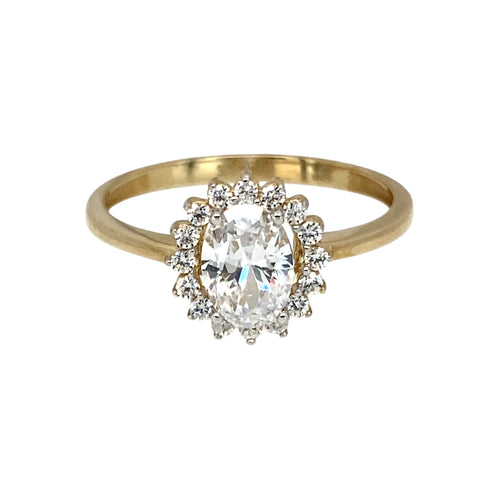 New 9ct Gold & Cubic Zirconia Set Cluster Ring