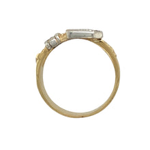 Load image into Gallery viewer, New 9ct Gold &amp; Cubic Zirconia Set Buckle Ring

