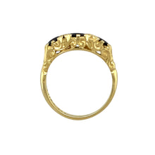 Load image into Gallery viewer, 18ct Gold Diamond &amp; Sapphire Set Vintage Style Ring
