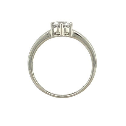 9ct White Gold & Cubic Zirconia Set Solitaire Ring