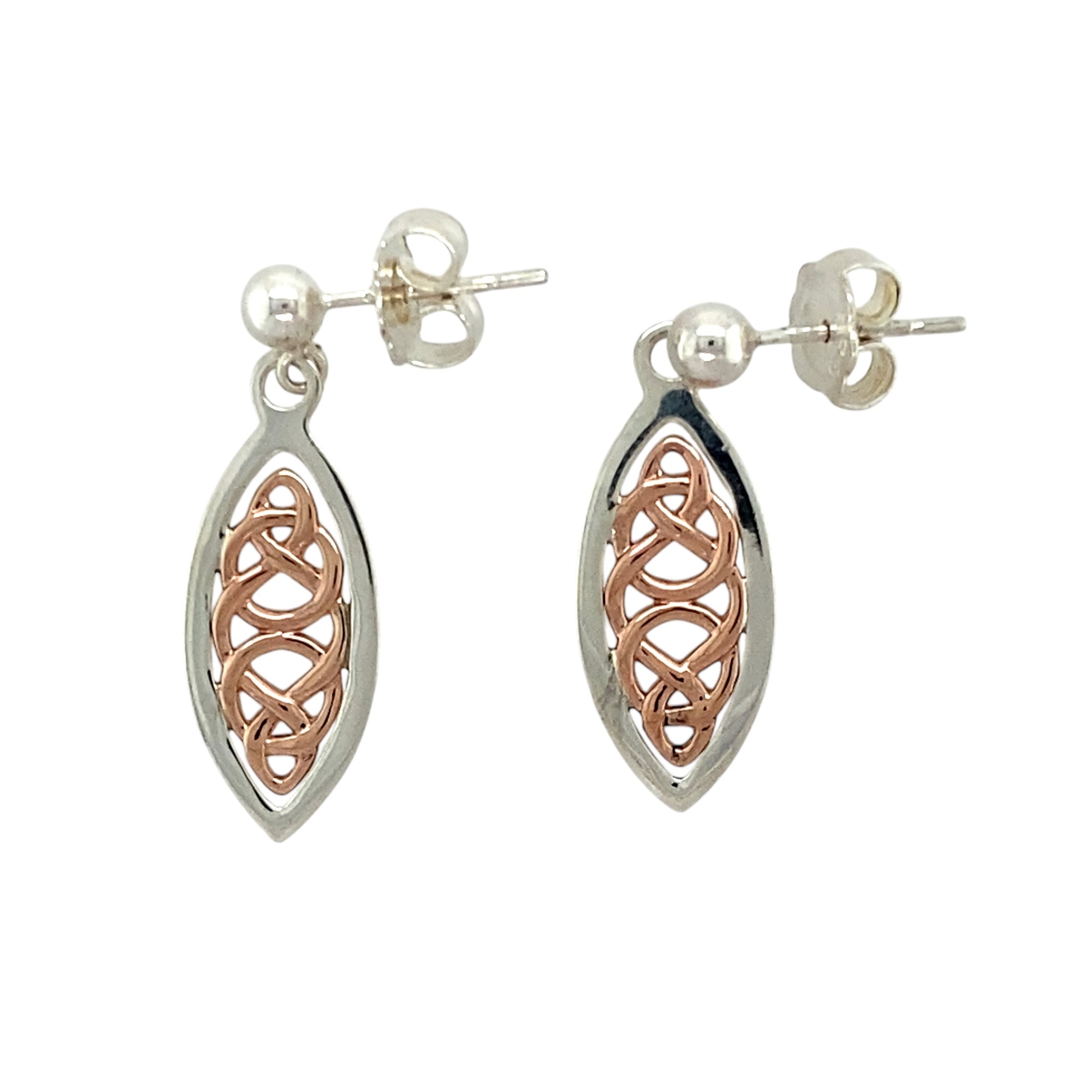 925 Silver Clogau Celtic Knot Drop Earrings