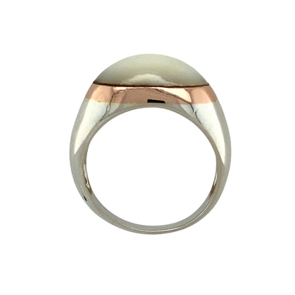 925 Silver & Mother of Pearl Set Clogau Ring