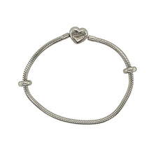 Load image into Gallery viewer, Preowned 925 Silver Clogau with 9ct Rose Clogau Heart 7.5&quot; Charm Bracelet with the weight 15.10 grams
