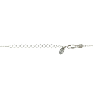 925 Silver & Moonstone Set Flower June Birthstone 16" - 18" Necklace