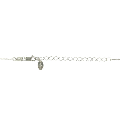 925 Silver & Sapphire Set Flower September Birthstone 16" - 18" Necklace