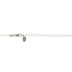 925 Silver & Sapphire Set Flower September Birthstone 16" - 18" Necklace