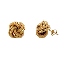 Load image into Gallery viewer, 9ct Gold 15mm Knot Stud Earrings
