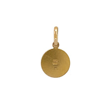 Load image into Gallery viewer, Add a meaningful and timeless piece to your jewellery collection with this pre-owned 9ct yellow gold small round St Christopher pendant, featuring:

Design: A classic round St Christopher pendant, symbolising protection and safe travels.
Material: 9-carat yellow gold, offering a warm and enduring appeal.
Weight: A lightweight 0.90 grams, ensuring comfortable wear while maintaining a high-quality feel.
A thoughtful and symbolic accessory, perfect for everyday wear or as a meaningful gift for a loved one.

