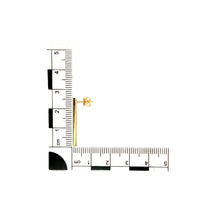 Load image into Gallery viewer, 9ct Gold Patterned Bar Drop Stud Earrings
