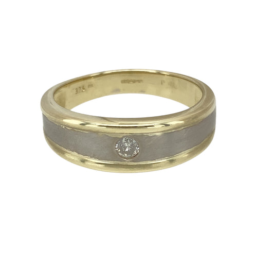 9ct Gold & Diamond Set Band Ring