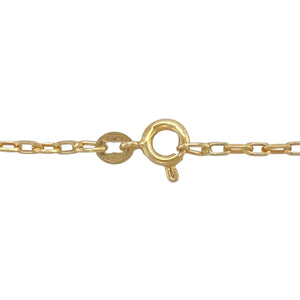 Add a touch of elegance to your jewellery collection with this pre-owned 9ct yellow gold 18" faceted belcher chain, featuring:

Design: A classic belcher chain with faceted links, adding extra sparkle and sophistication.
Material: 9-carat yellow gold, offering a warm and polished finish.
Length: Measures 18 inches, providing a versatile and stylish fit.
Link Width: 2mm, creating a delicate yet durable design.
Weight: A well-balanced 3.50 grams, ensuring a comfortable and high-quality feel.
