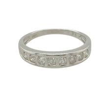 Load image into Gallery viewer, 9ct White Gold &amp; Diamond Set Band Ring
