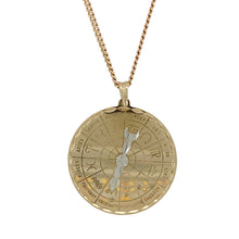 Load image into Gallery viewer, 9ct Gold Star Sign Compass 22&quot; Necklace
