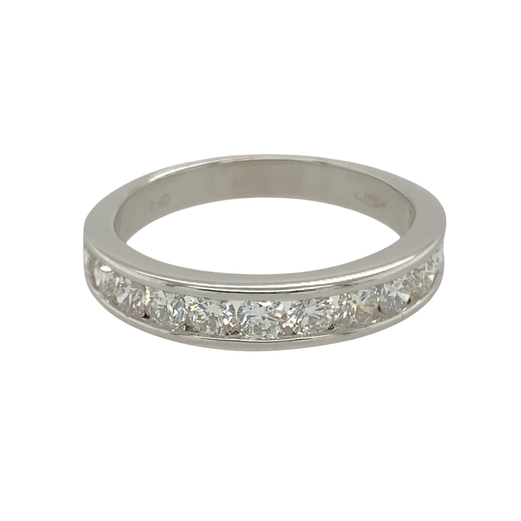 18ct White Gold & Diamond Set Band Ring