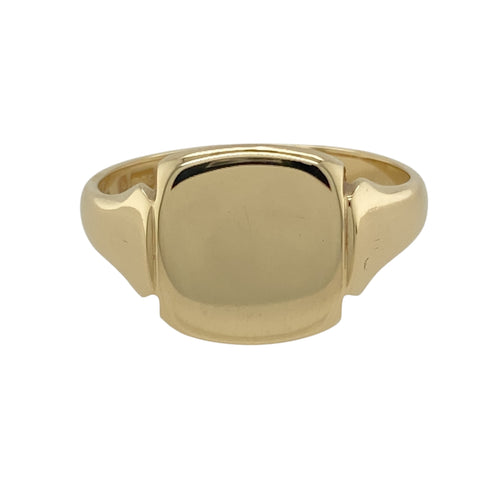 9ct Gold Plain Square Signet Ring