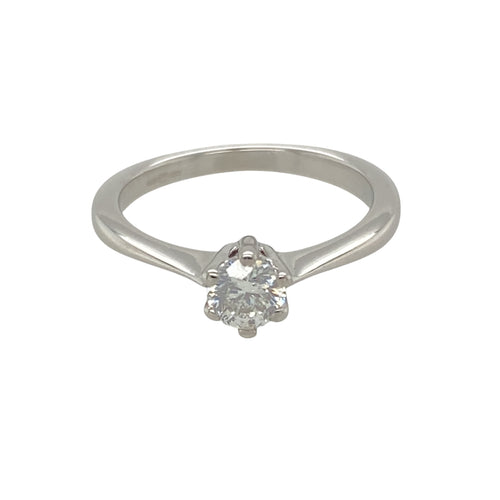 18ct White Gold & Diamond Set Solitaire Ring