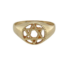 Load image into Gallery viewer, 9ct Gold Star of David Ring
