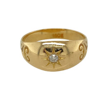 Load image into Gallery viewer, 18ct Gold &amp; Diamond Set Vintage Style Ring
