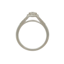 Load image into Gallery viewer, 9ct White Gold &amp; Diamond Set Halo Solitaire Ring

