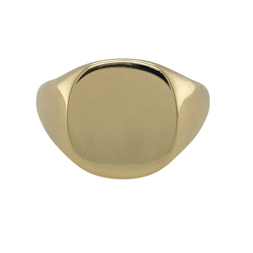 9ct Gold Plain Square Signet Ring