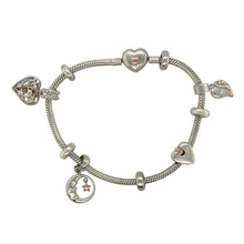 Load image into Gallery viewer, 925 Silver Clogau Heart 7.75&quot; Charm Bracelet

