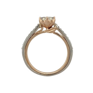 9ct Gold & Diamond Set Illusion Cluster Solitaire Ring