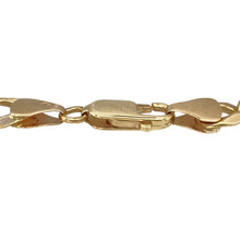 Load image into Gallery viewer, Add a bold and timeless piece to your jewellery collection with this pre-owned 9ct yellow gold 8.5&quot; curb bracelet.

Design: A classic curb link design, offering a sleek and sophisticated look that never goes out of style.
Material: Made from 9-carat yellow gold, providing a warm and polished finish for a luxurious feel.
Size &amp; Weight: The bracelet measures 8.5 inches in length, has a link width of 7mm, and weighs 14.70 grams, ensuring a sturdy and comfortable fit.

