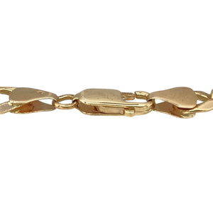 Add a bold and timeless piece to your jewellery collection with this pre-owned 9ct yellow gold 8.5" curb bracelet.

Design: A classic curb link design, offering a sleek and sophisticated look that never goes out of style.
Material: Made from 9-carat yellow gold, providing a warm and polished finish for a luxurious feel.
Size & Weight: The bracelet measures 8.5 inches in length, has a link width of 7mm, and weighs 14.70 grams, ensuring a sturdy and comfortable fit.
