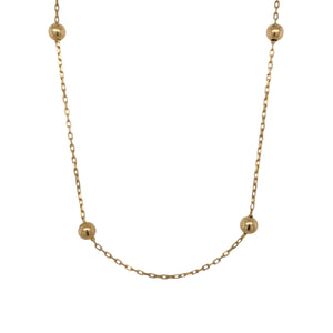 9ct Gold 16" Ball & Link Necklace/Chain