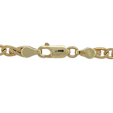 Load image into Gallery viewer, Add a unique and elegant touch to your jewellery collection with this pre-owned 9ct yellow gold 18&quot; fancy infinity-style link chain.

Design: A distinctive infinity-style link pattern, offering a sophisticated and eye-catching look.
Material: Made from 9-carat yellow gold, providing a warm and polished finish for timeless appeal.
Size &amp; Weight: The chain measures 18 inches in length, has a link width of 4mm, and weighs 12.70 grams, ensuring a sturdy yet comfortable fit.

