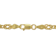 Load image into Gallery viewer, Add a touch of heritage and elegance to your jewellery collection with this pre-owned 9ct yellow gold 20&quot; Celtic chain.

Design: A beautifully intricate Celtic design, offering a unique and timeless look that embodies tradition and sophistication.
Material: Made from 9-carat yellow gold, providing a warm and polished finish for lasting beauty.
Size &amp; Weight: The chain measures 20 inches in length, has a link width of 4mm, and weighs 9.50 grams, ensuring a comfortable and sturdy fit.

