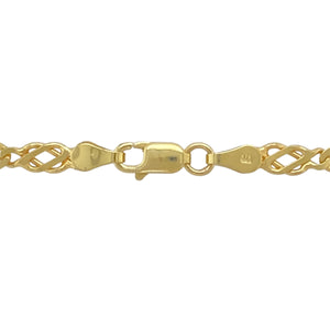 Add a touch of heritage and elegance to your jewellery collection with this pre-owned 9ct yellow gold 20" Celtic chain.

Design: A beautifully intricate Celtic design, offering a unique and timeless look that embodies tradition and sophistication.
Material: Made from 9-carat yellow gold, providing a warm and polished finish for lasting beauty.
Size & Weight: The chain measures 20 inches in length, has a link width of 4mm, and weighs 9.50 grams, ensuring a comfortable and sturdy fit.

