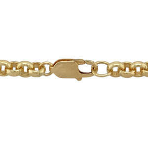 Make a bold statement with this pre-owned 9ct yellow gold 24" belcher chain, a piece that exudes sophistication and style.

Design: A classic and substantial belcher link design, offering a strong and timeless look that stands out.
Material: Made from 9-carat yellow gold, providing a rich and polished finish for lasting elegance.
Size & Weight: The chain measures 24 inches in length, has a link width of 6mm, and weighs 70.20 grams, ensuring a durable and comfortable fit.
