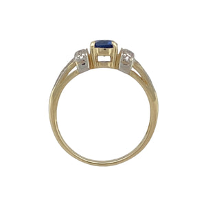 9ct Gold Diamond & Sapphire Set Ring