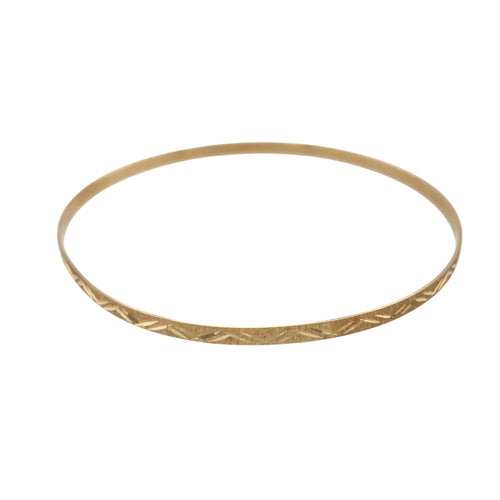 9ct Solid Gold Patterned Bangle
