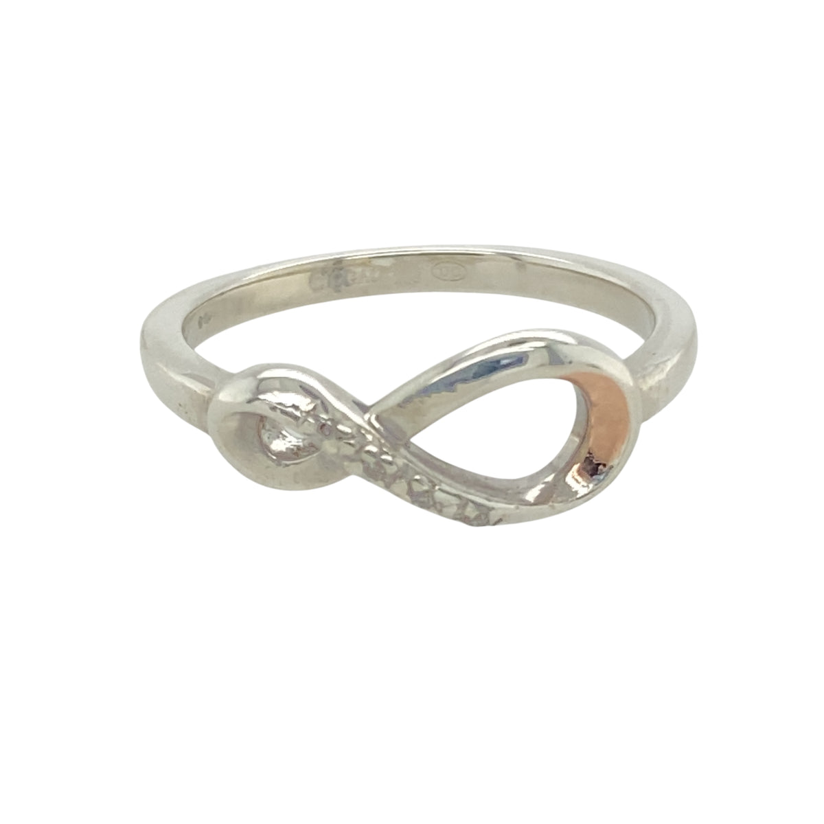925 Silver & Diamond Set Infinity Clogau Ring