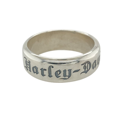 925 Silver Harley Davidson Band Ring