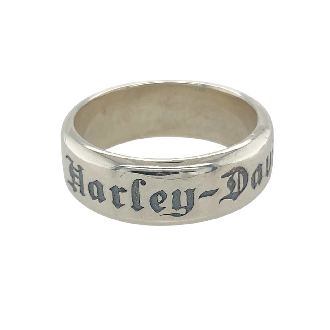 925 Silver Harley Davidson Band Ring